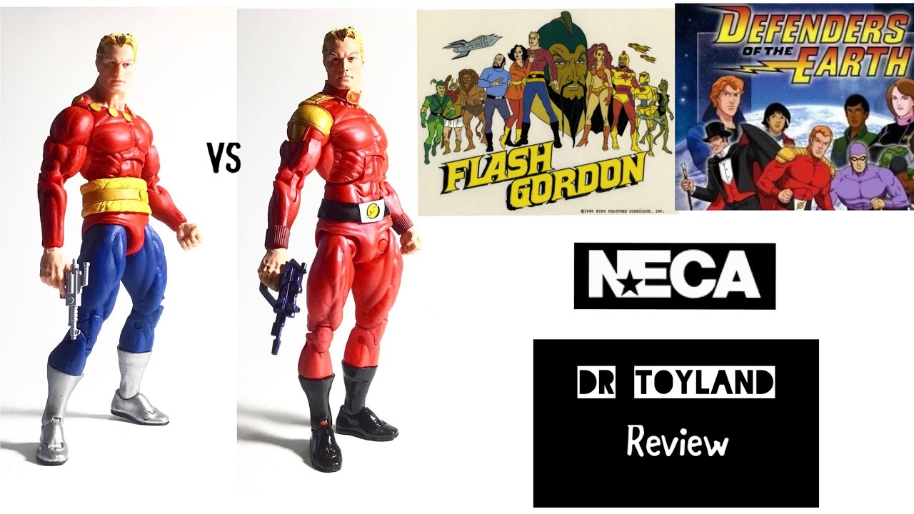 Review - 2021 Flash Gordon 7" Retro style - Neca Toys - Dr Toyland compared Defenders of the Earth