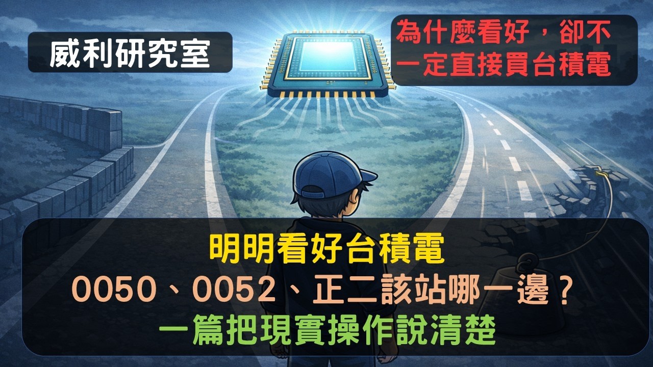 S25EP13|明明看好台積電，0050、0052、正二該站哪一邊？一篇把現實操作說清楚。為什麼看好，卻不一定直接買台積電