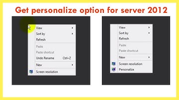 Get personalize option for server 2012 |  How to get the desktop icons on Windows Server 2012