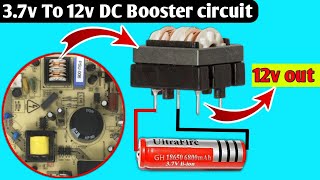 How to make simple voltage booster circuit || 3.7v to 12v boost converter || voltage booster