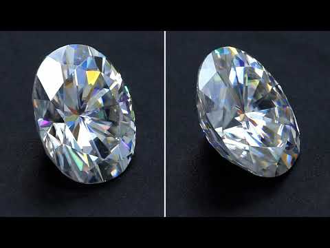 Oval Forever One Left Compared With Oval Moissaniteco Right In 4k Youtube