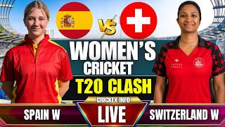 SWITZERLAND vs SPAIN LIVE | SWI W vs SPA W | CRICKEX INFO