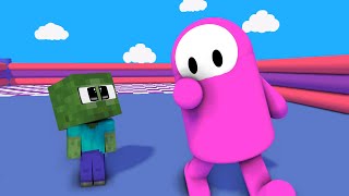 Monster School Baby : FALL GUYS CHALLENGE  Funny Minecraft Animation