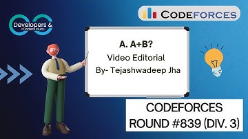 A. A+B? | Codeforces Round #839 (Div. 3) | Codeforces | DCC NIT-A