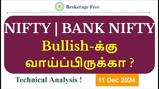 NIFTY | BANK NIFTY Bullish-க்கு  வாய்ப்பிருக்கா ?Technical Analysis ! 11 Dec 2024