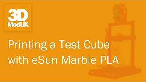 Artillery 3D Test Cube in eSUN Marble PLA