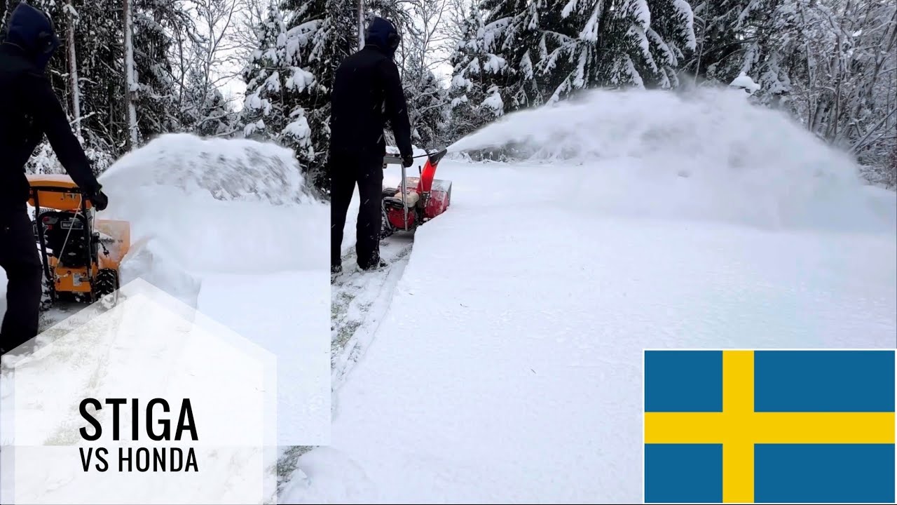 Räddar svärfars Stiga Snowfox snöslunga och jämför med min lilla Honda.
