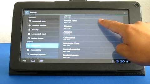 Change time zone and language on Android 4.0 tablet MiTraveler 10C2 by Michley Tivax