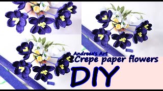 How to make crepe paper flowers . Blue Crepe Paper Flowers  .Paper flower