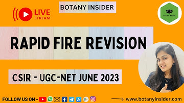 LAST MINUTE REVISION SESSION  CSIR JUNE 2023 LIFESCIENCES I @BotanyInsider