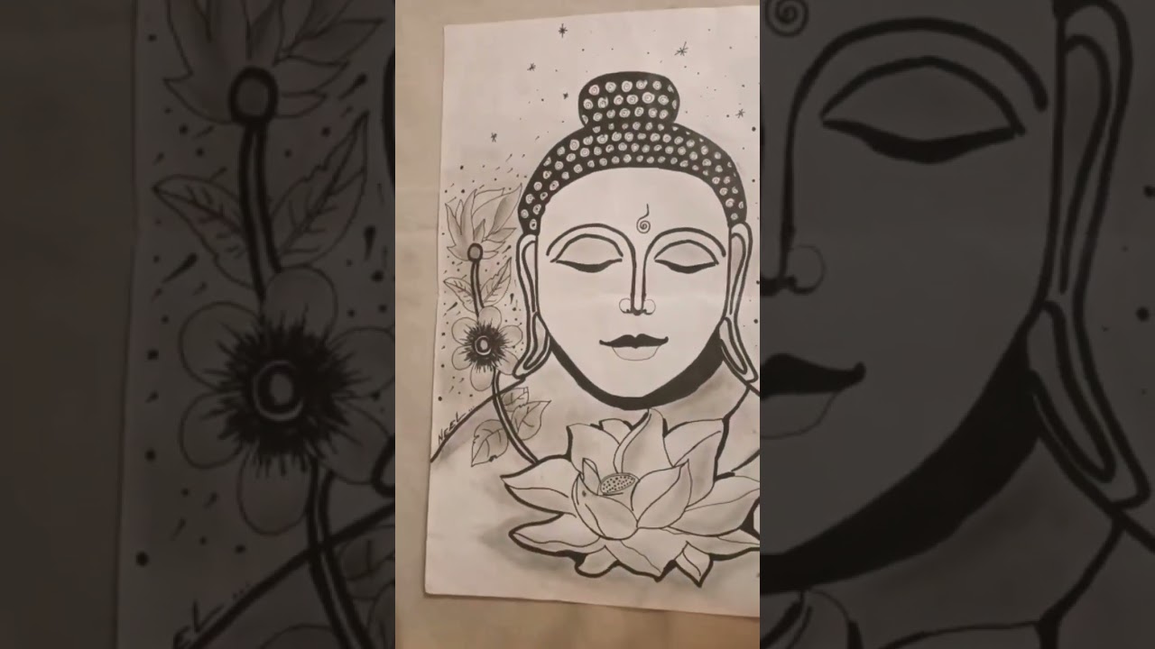 Lord Buddha |tutorial lord Buddha drawing ##|Short | Subscribe