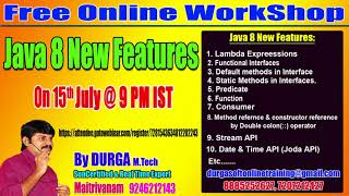 Java 8 New Features  FREE Online Workshop in DURGASOFT screenshot 4