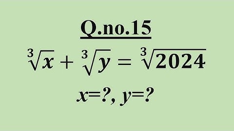 Radical Equation with Cube Roots #radicalequations #variables