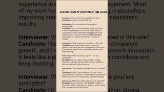 Job Interview Conversation Guide / Youtube Channel #speakingclass #goodenglish #education