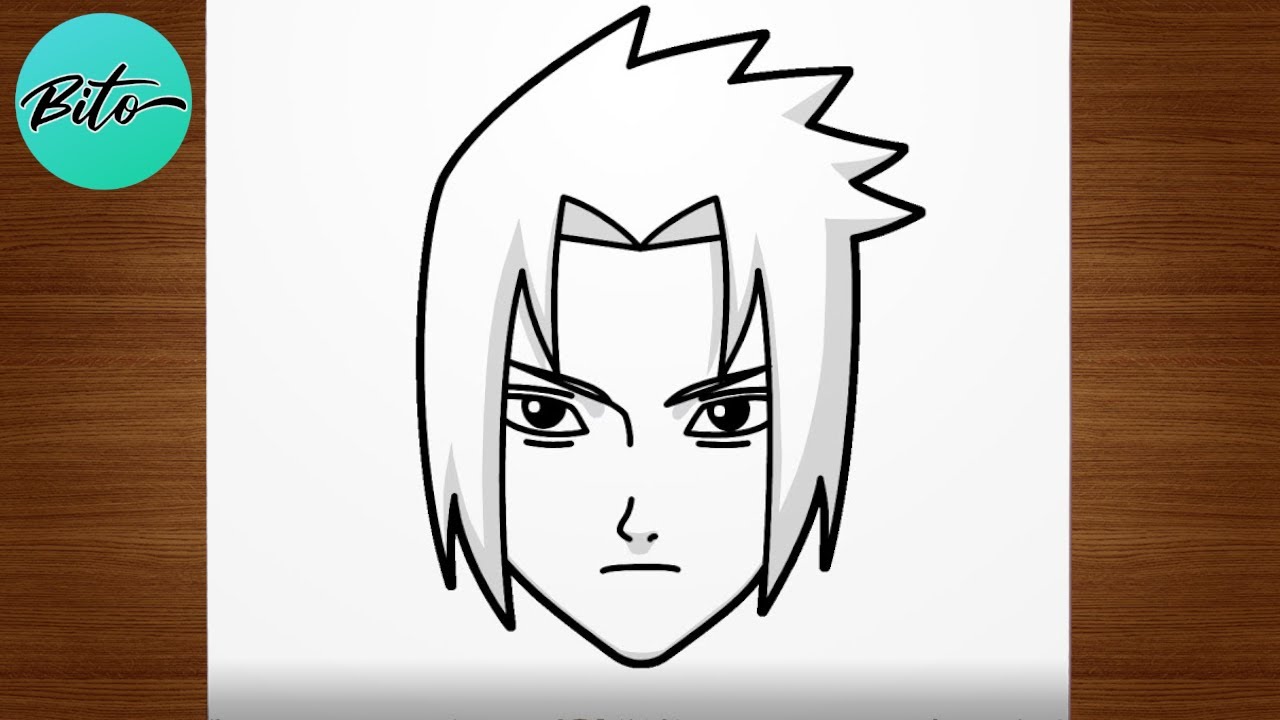 Como desenhar o SASUKE (Naruto Shippuden) passo a passo, fácil e