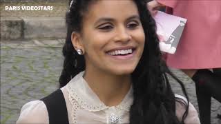 Zazie BEETZ ( Deadpool , Joker ) attends Paris Fashion Week 5 march 2019 show MiuMiu