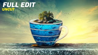 Cup & Island Photoshop Manipulation Full Edit Uncut