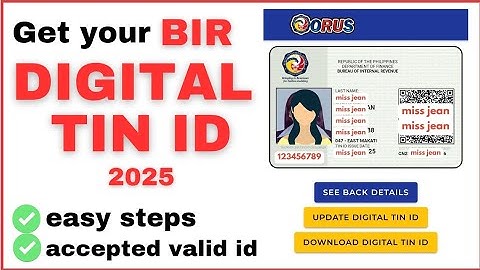 How to get a Digital TIN ID 2025 | BIR Digital TIN ID registration online