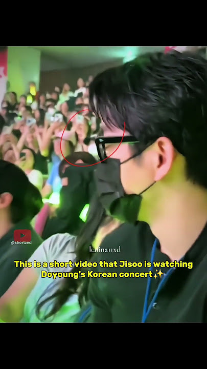 Finally!!I got a short video of jisoo watching Doyoung's concert in korea😭 #shorts #jisoo #blackpink