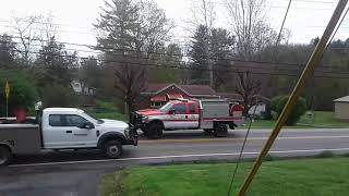 Nutter Fort FD unit 74 and Stonewood FD utility 125 responding in Quiet Dell, WV