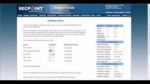 Protector UTM Content Filter Configuration
