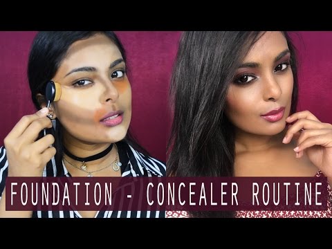 Updated foundation concealer routine for tan dark brown indian / arab latin skin tone. how to use color correcting circles, spots, hyperpigme...