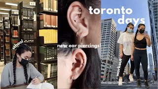 getting new EAR PIERCINGS! pain + healing process // toronto diaries