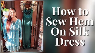 can you hem a silk dress How to TAKE IN a Silk Dress - Sewing Tutorial - Resize using a French Seam