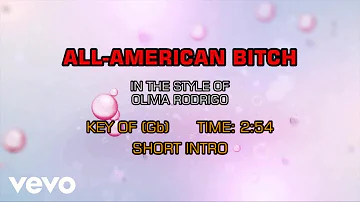 Olivia Rodrigo - All-American Bitch (Karaoke)