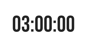 3 HOUR TIMER - COUNTDOWN TIMER (MINIMAL) - With Alarm