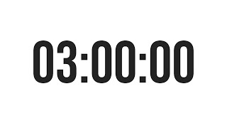3 Hour Timer - Countdown Timer Minimal - With Alarm