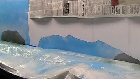 Painting the backdrop behind the river: Part 10