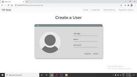 Basic Banking System using php and mysql. #GRIPNOV20 @The Sparks Foundation (By Hardik Dua)