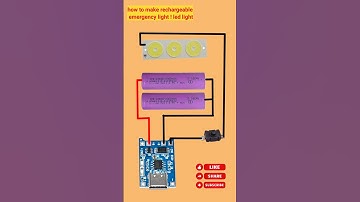 how to make rechargeable emergency light ! led light | emergency light connection #shorts#tp4056