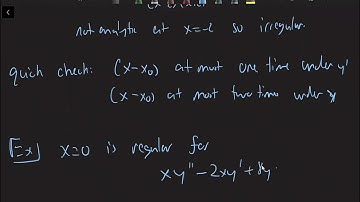 Differential Equations: Series solutions about regular singular points