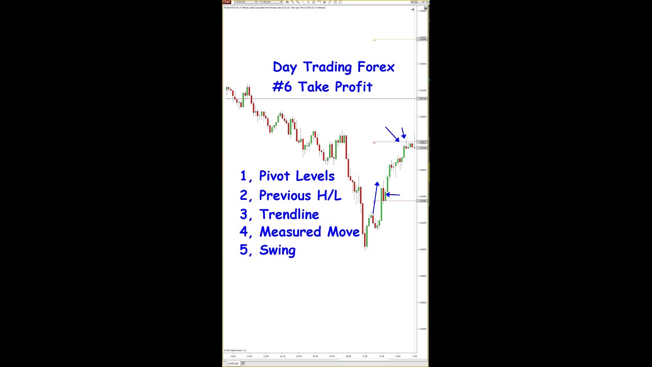 Day Trading Forex #6 Take Profit by Pivot Levels | Day Trading Basics | 