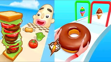 Satisfying Mobile Games ALL LEVELS Playing 1001 Tiktok Gaming Sandwich Runner #mobilegameplay