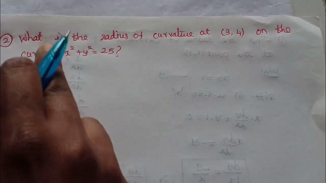 Radius curvature Allied maths Engg.Maths Calculus Differential