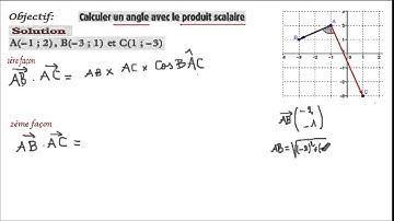 Calculer un angle avec le produit scalaire