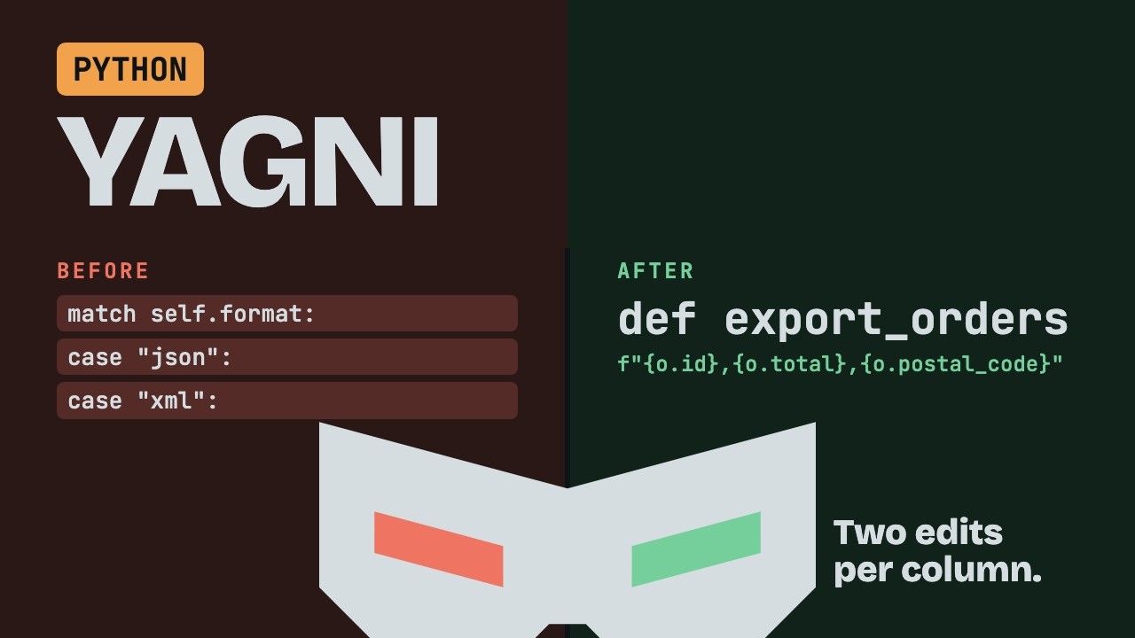 YAGNI in Python: Delete Speculative Config Options