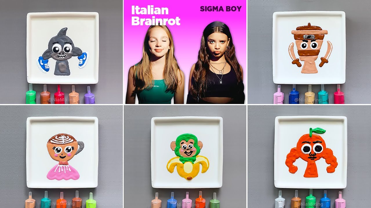 Sprunki Italian brainrot sigma boy 💚Guess the color! mixing sprunki! Can you Guess the Final color?