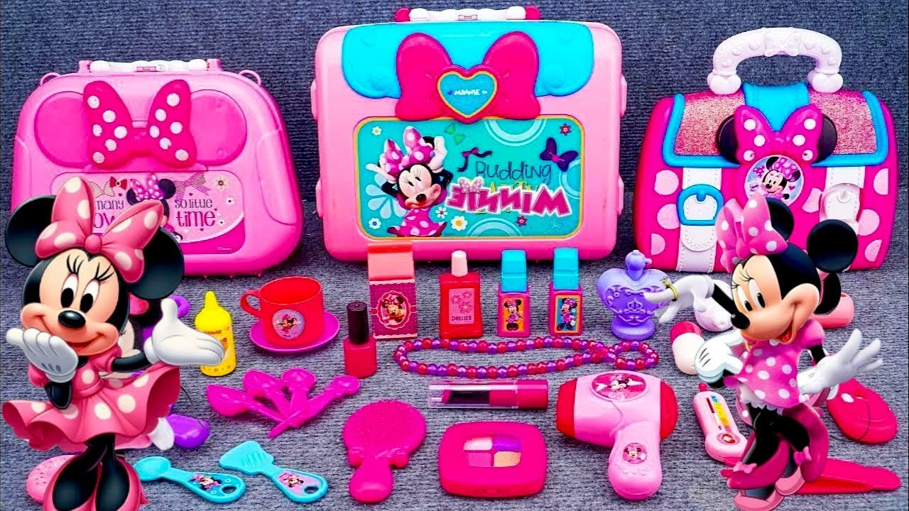8 Minutes Satisfying with Unboxing Minnie Mouse Makeup Set, Disney Toy Collection | Review Toys ASMR