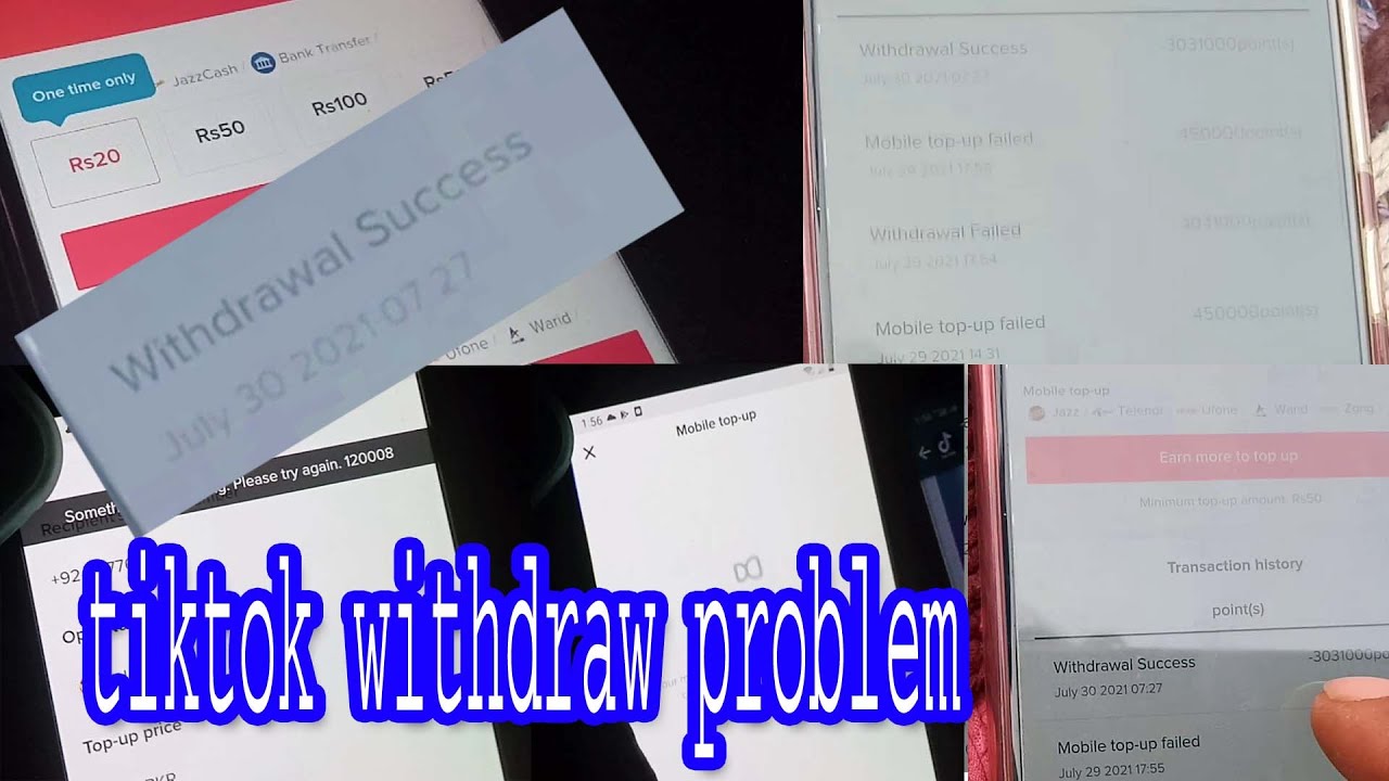 Tiktok Withdraw Failed Problem Solved || how to solve tiktok withdrawal problem