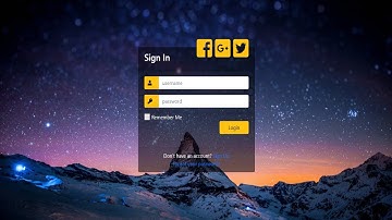 Awesome Login Form Using HTML & CSS & Bootstrap