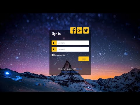 Awesome Login Form Using HTML & CSS & Bootstrap