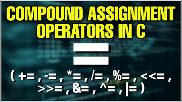 Assignment Operator and Compound Assignment Operators in C Language - With Examples