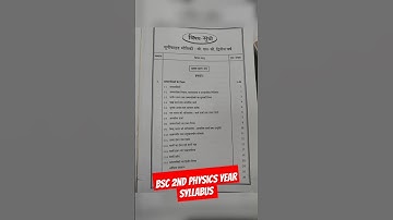 BSC. 2ND YEAR physics paper 1 and 2 syllabus 2023-2024