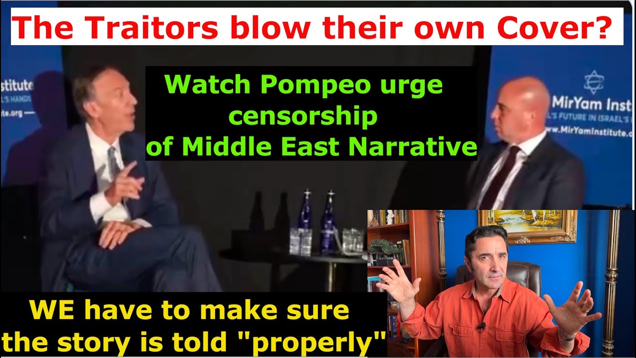 "The History Books shouldn't write about the Victims of Gaza." Watch Mile Pompeo blow his own Cover.