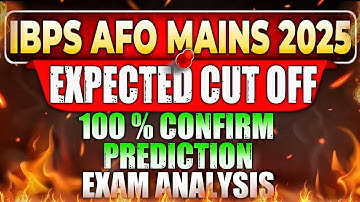 Paper Analysis & Exam Cut off Prediction of IBPS AFO MAINS 2025 #ssa #agriculture #afo #afomains