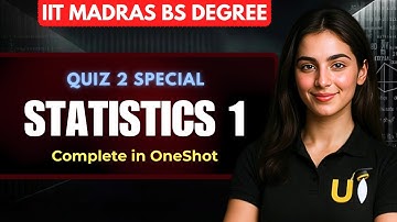 Statistics 1  in ONE SHOT | All Concepts clear for QUIZ 2 | IIT Madras BS Degree
